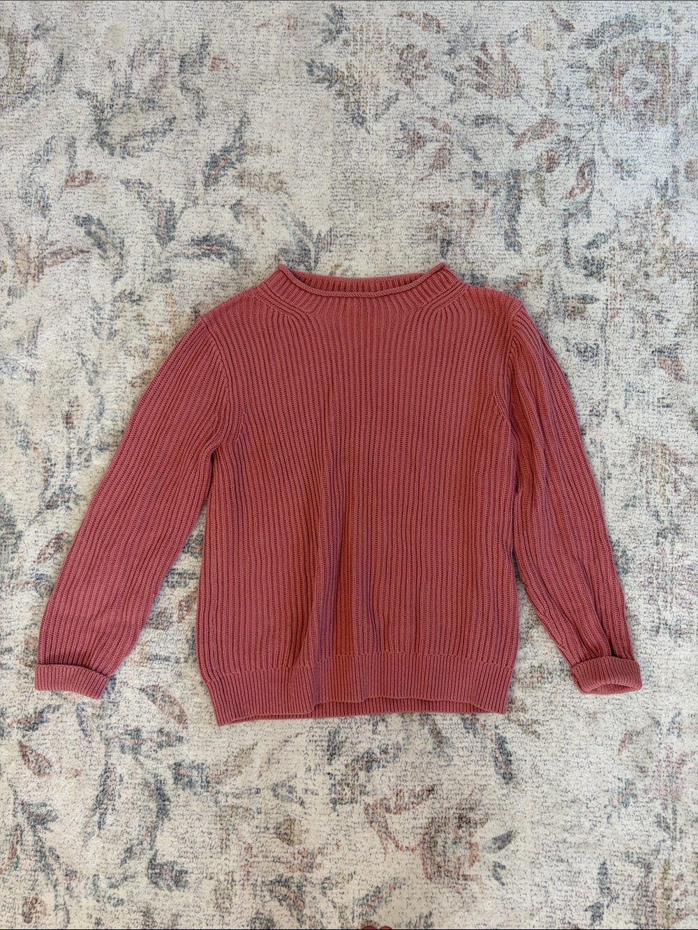 J Crew Women's Ribbed Crewneck Sweater - Dusty Rose